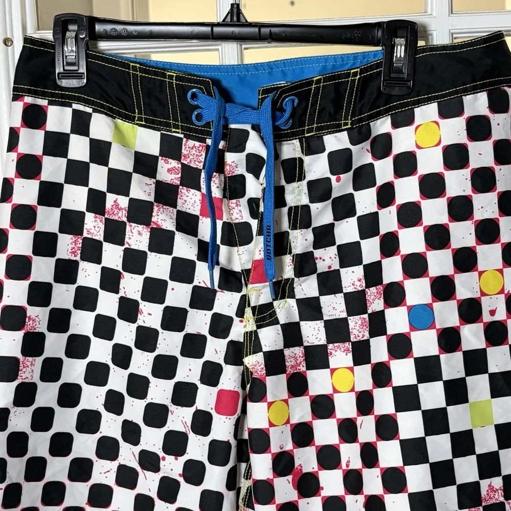 Gotcha Size 32 Checkerboard Board Shorts
